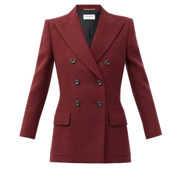 SAINT LAURENT Double-Breasted Wool Jacket - Picture 1 of 9